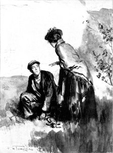 Lonesome Anne: Then Anne stepped out and laid her hand upon him, 1898. Creator: Unknown.