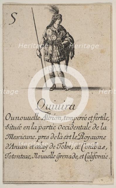 Quivira, from 'Game of Geography' (Jeu de la Géographie), 1644. Creator: Stefano della Bella.