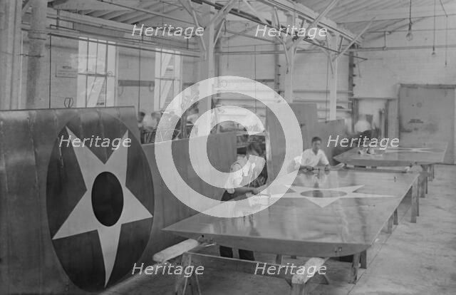 Assembling plane wings, 1917. Creator: Bain News Service.