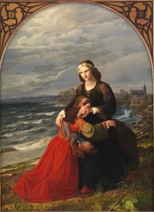 The Abandoned Daughters of the Lord High Constable, Stig Andersen Hvide, 1839. Creator: Dreyer, Dankvart (1816-1852).