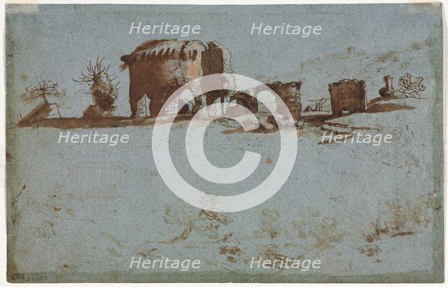 Small Group of Roman Ruins, c. 1650. Creator: Unknown.