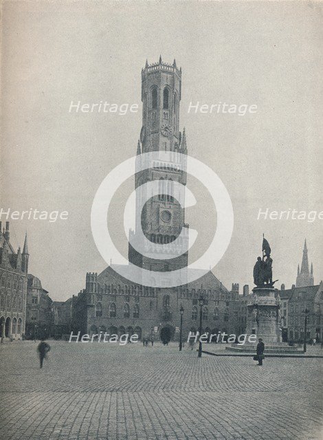 The Markt and the Belfry, Bruges, Belgium c1900 (1914-1915). Artist: John Benjamin Stone.