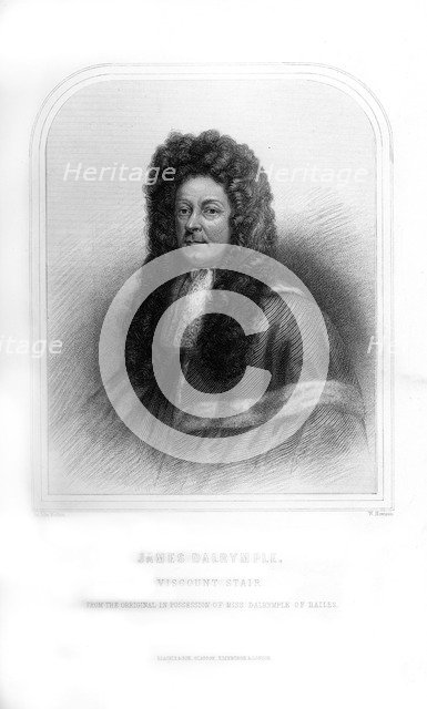 James Dalrymple, 1st Viscount of Stair, Scottish lawyer and statesman, (1870).Artist: W Howison