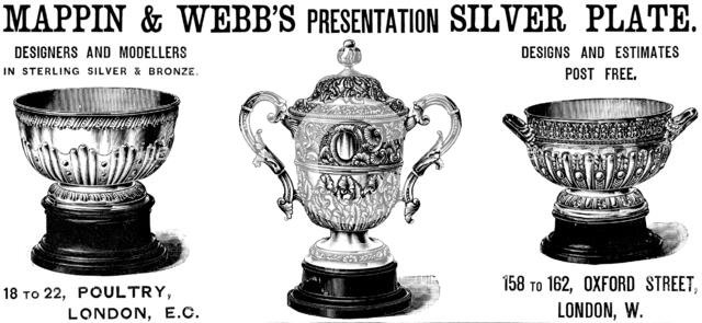 Advertisement for Mappin & Webb’s Presentation Silver Plate, 1890. Creator: Unknown.