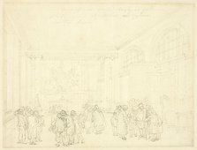Study for Excise Office, Broad Street, from Microcosm of London, c. 1810. Creator: Augustus Charles Pugin.