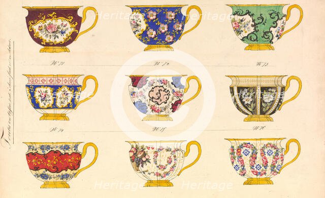 Porcelain Designs, ca. 1825-50. Creator: Anon.