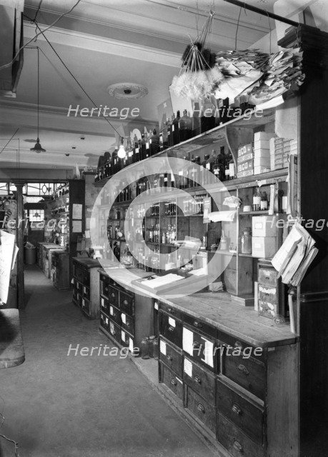 Pharmaceutical preparation area, Co-operative society, Barnsley, South Yorkshire, 1956. Artist: Michael Walters
