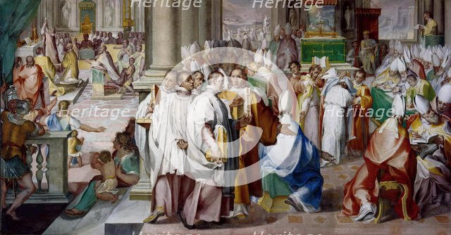 The Third Council of Constantinople, ca 1585-1590 . Creator: Nebbia, Cesare (1536-1614).