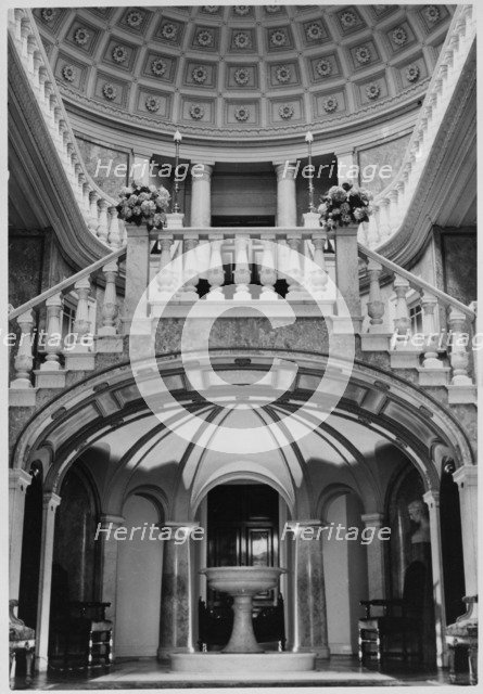 Staircase hall, British Embassy, 70 Wilhelmstrasse, Berlin, Germany, 1939. Artist: Unknown.