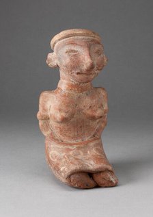 Seated Female Figurine with Patterned Skirt, 100 B.C./A.D. 300. Creator: Unknown.