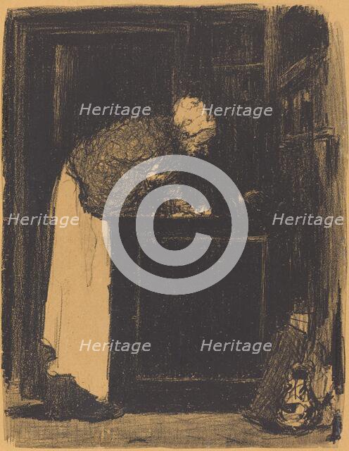 Old Woman at a Stove (Vielle Femme au Fourneau), 1893. Creator: Edouard Vuillard.