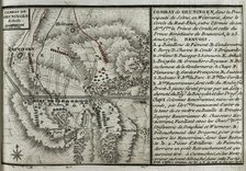 Seven Years War (1756-1763): Map of the Combat of Grüningen (25 August 1762), 1765. Creator: Jean de Beaurain.