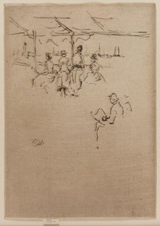 The Landing Stage, Cows, 1887. Creator: James Abbott McNeill Whistler.