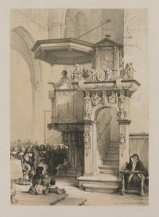 Sketches in Belgium and Germany, Volume I: Pulpit in the Cathedral of Treves, 1840. Creator: Louis Haghe (British, 1806-1885); Hodgson & Graves, 6 Pall Mall, London.