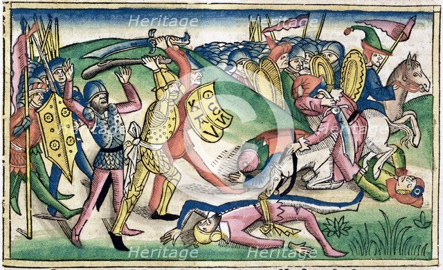 1 Kings 15:16: War between Asa and Baasha. Artist: Unknown