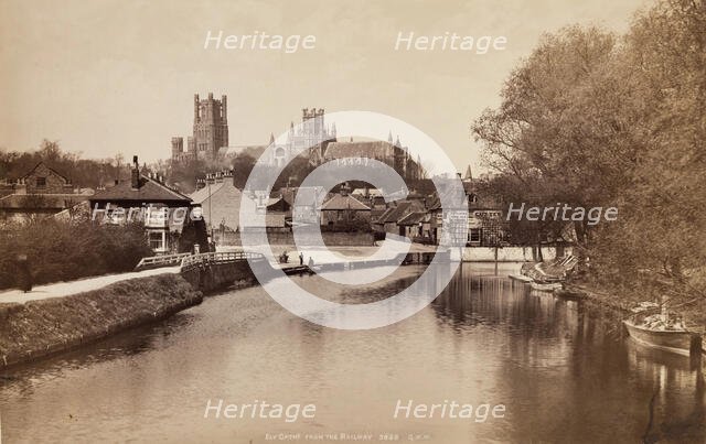 Ely Cathedral from the Railway, between 1870 and 1880. Creator: George Washington Wilson.