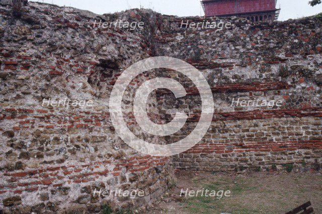 Part of Roman City Wall near Balkern Gate, Colchester, Essex, England, c20th century. Artist: CM Dixon.