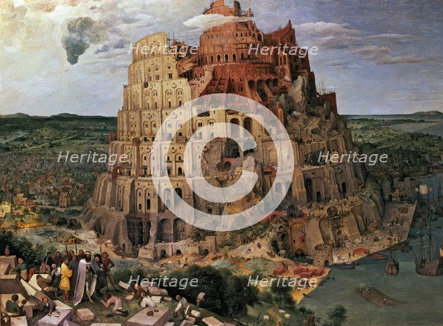  'The construction of the Babel Tower' by Pieter Brueghel the Elder.