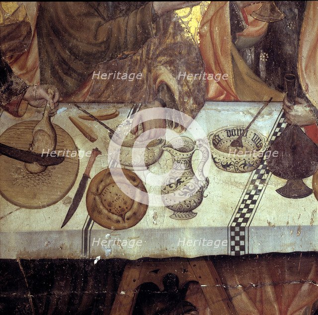  'Last Supper', detail of the painting by Jaume Ferrer I.