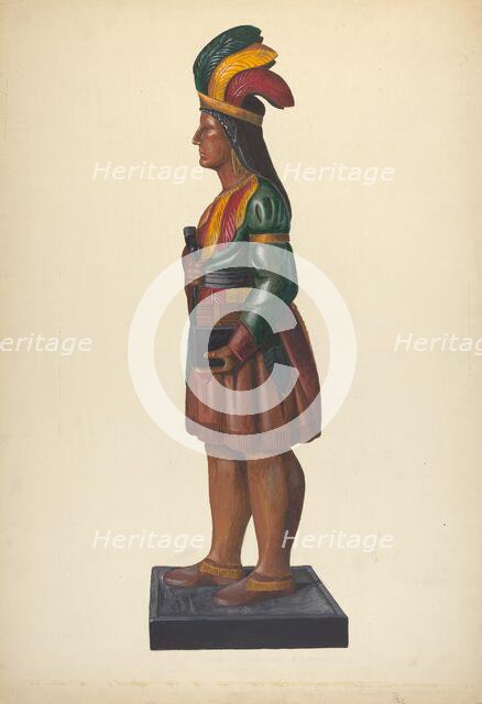Cigar Store Indian, c. 1937. Creator: Richard F. Smith.