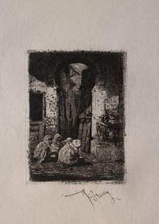 Tanger, Arabes assis. Creator: Mariano Fortuny y Carbó (Spanish, 1838-1874).
