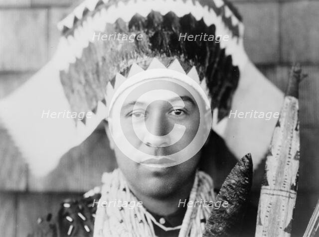 Tolowa dancing head-dress, c1923. Creator: Edward Sheriff Curtis.