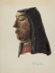 Head of Guadalupe, c. 1938. Creator: Majel G. Claflin.