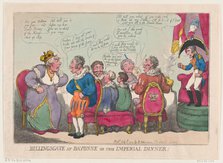 Billingsgate at Bayonne, or The Imperial Dinner!, July 10, 1808., July 10, 1808. Creator: Thomas Rowlandson.