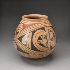 Jar with Diamond-Shaped Frames with Abstract Birds and Coiling Motifs, A.D. 1280/1450. Creator: Unknown.
