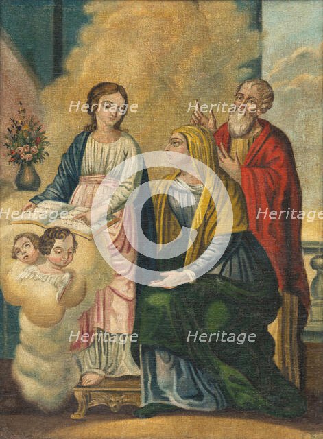 Virgin Mary, St. Anna, St. Joachim, 1840-1860. Creator: Unknown.