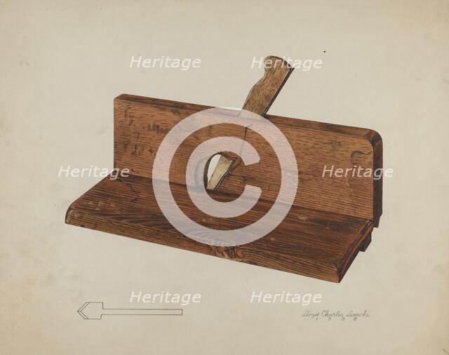 Rabbet Plane, 1938. Creator: Lloyd Charles Lemcke.