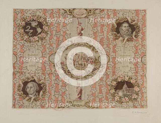 Historical Printed Textile, c. 1940. Creator: E.A. Smaller.