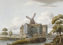 View of West Ham Mills by the River Lea, West Ham, Newham, London, c1800. Artist: Anon