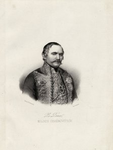Miloš Obrenovic I (1780-1860), Prince of Serbia, c.1838. Artist: Desmaisons, Émile (1812-1880)
