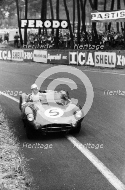 Aston Martin DBR1 in action, Le Mans 24 Hours, France, 1959. Artist: Maxwell Boyd