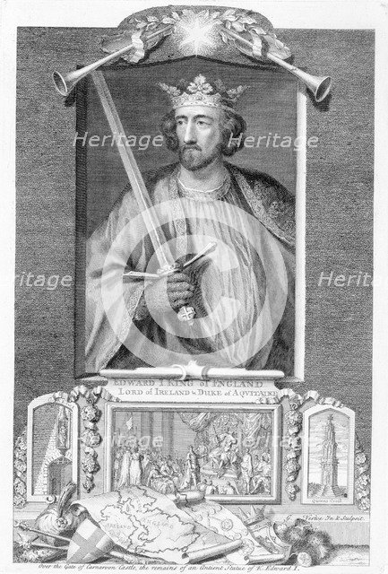 Edward I, King of England, (18th century). Artist: George Vertue