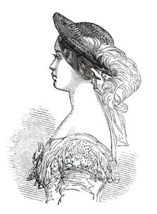 Fashions for May - Crinoline Hat, 1850. Creator: Unknown.