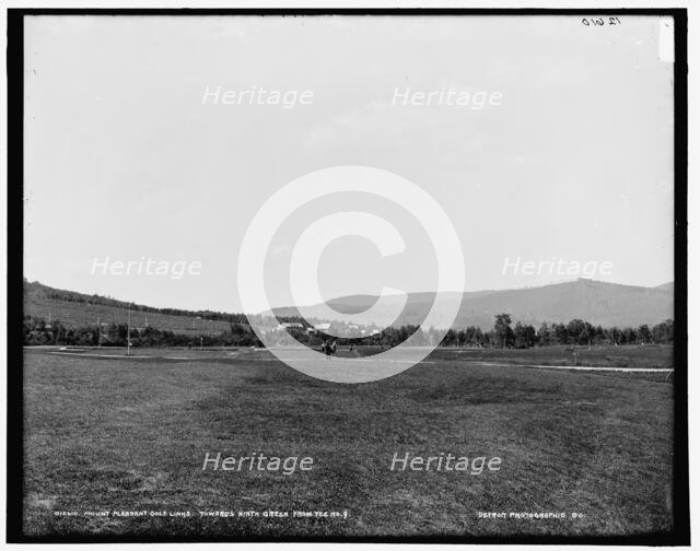 Mount Pleasant golf links, towards ninth green from tee no. 9, between 1890 and 1901. Creator: Unknown.