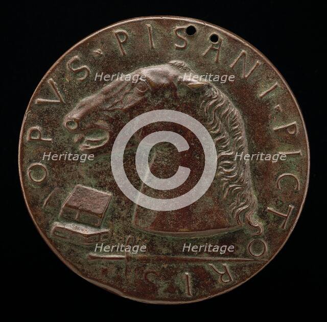 Charger, Books, and Sword [reverse], c. 1441. Creator: Pisanello.