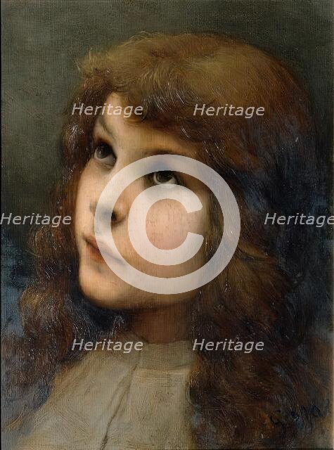 Study Head, undated. (late 19th century). Creator: Gabriel Max.