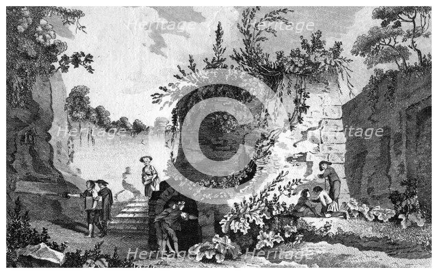 The tomb of Virgil, near Naples, Italy, 1788.Artist: Thomas Prattent