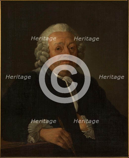 Portrait of Jean-Nicolas Servandoni (1695-1766), painter and architect, c1760. Creators: Jean Nicolas Servandoni, Jean-Francois Colson.