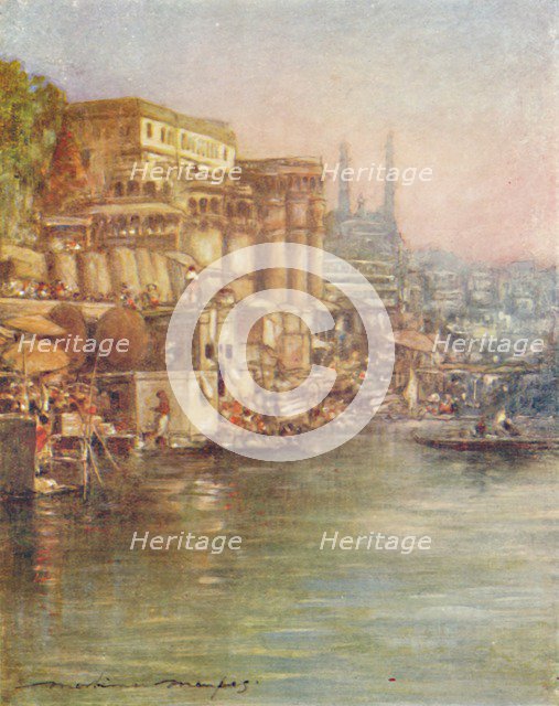 'The River Front, Benares', 1905. Artist: Mortimer Luddington Menpes.