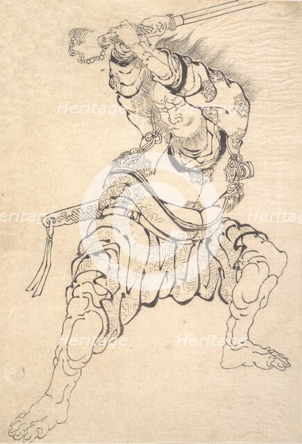 A Warrior. Creator: Hokusai.
