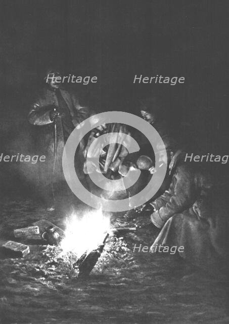 ''Group d'officiers au bivouac.', 1916. Creator: Unknown.