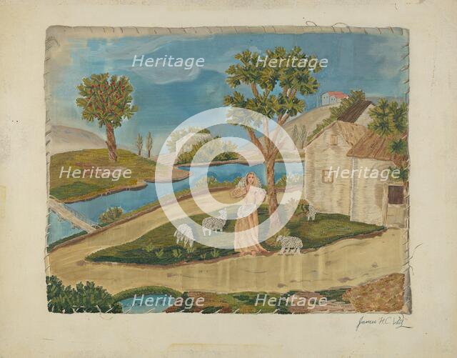 Embroidered Picture, c. 1937. Creator: Vail, James H.C..