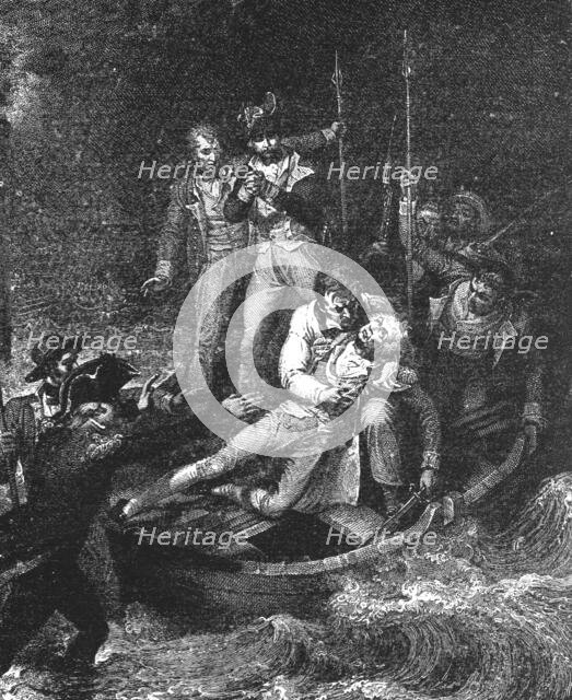 ''Sir Horatio Nelson wounded at Santa Cruz, Teneriffe, July 24, 1797, after R. Westall,R.A.', 1891. Creator: Richard Westall.