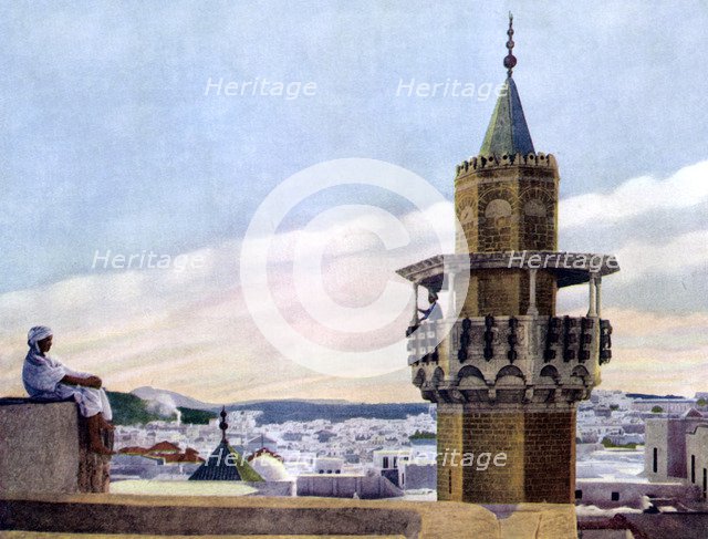 'The Muezzin in his Minaret calling the Faithful to Prayer', 1926. Artist: Unknown