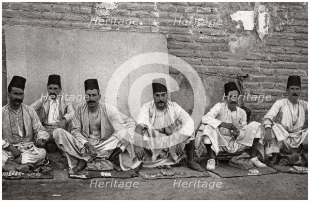 Turkish money changers, Baghdad, Iraq, 1925. Artist: A Kerim