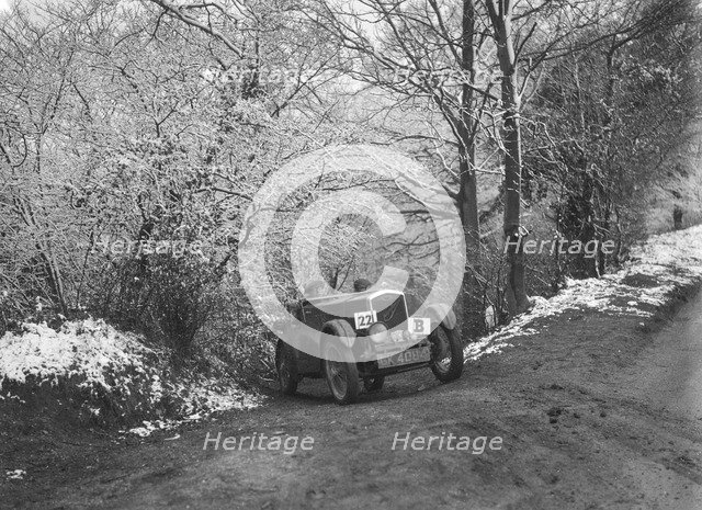 1930 Wolseley Hornet McEvoy Special taking part in a motoring trial, late 1930s. Artist: Bill Brunell.